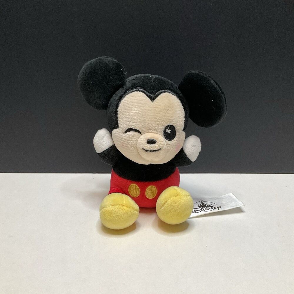 Disney Parks Wishables Mickey Mouse Wink Red Shorts Plush